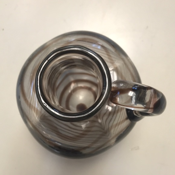 VTG (50s) Signed & Numbered Tyra Pors Kalmar Sweden Art Glass Swirl Jug - Picture 3 of 9